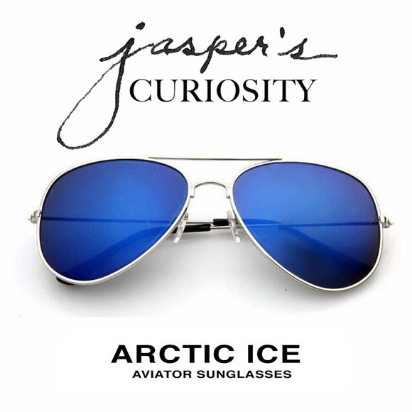 ARCTIC Aviator Blue Silver Mirror Men’s Sunglasses - Picture 7 of 8